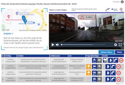 Screenshot Bearbeitung Einzelne Gefahrenstrecke Screenshot Bearbeitung Einzelne Gefahrenstrecke
